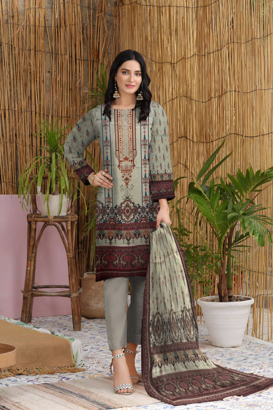 Momina Prints SU-30181 - 3 Piece Unstitched Digital Printed Lawn Suit