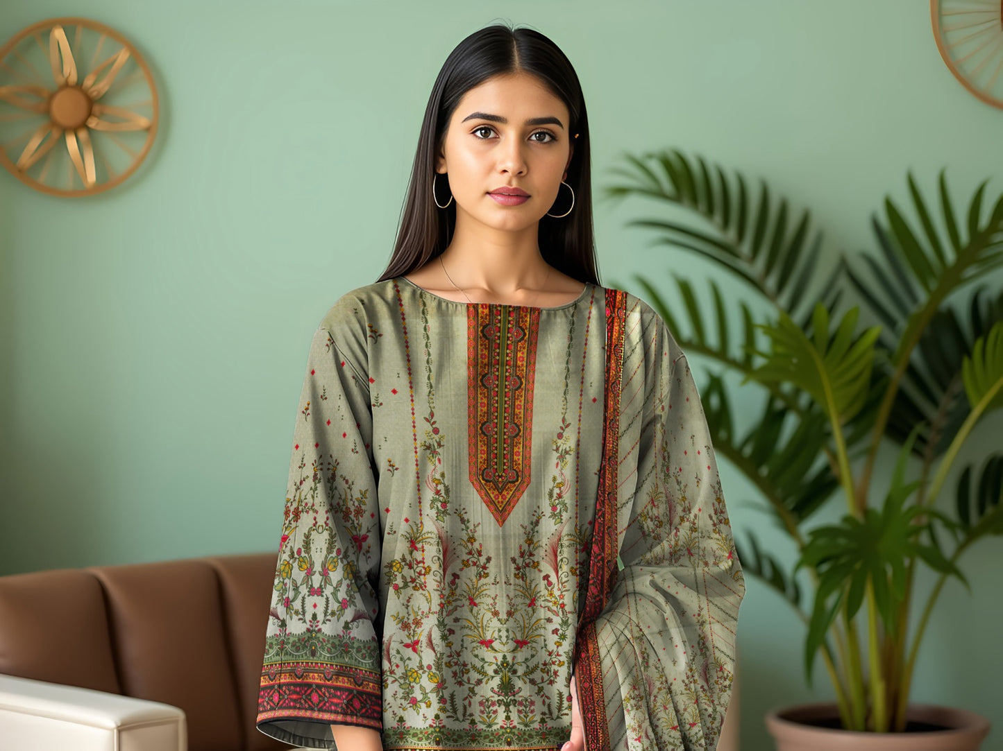 Momina Prints Unstitched 3-Piece Digital Printed Lawn Suit