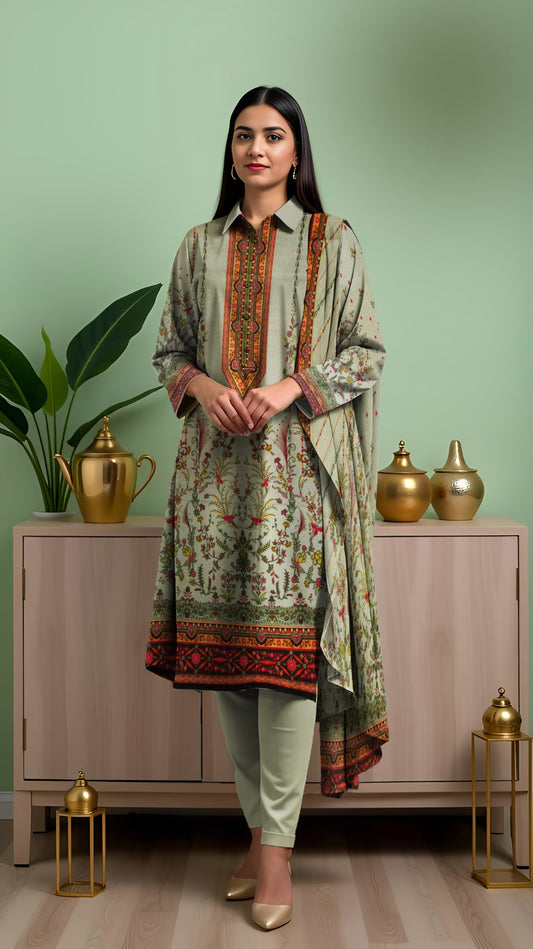 Momina Prints Unstitched 3-Piece Digital Printed Lawn Suit
