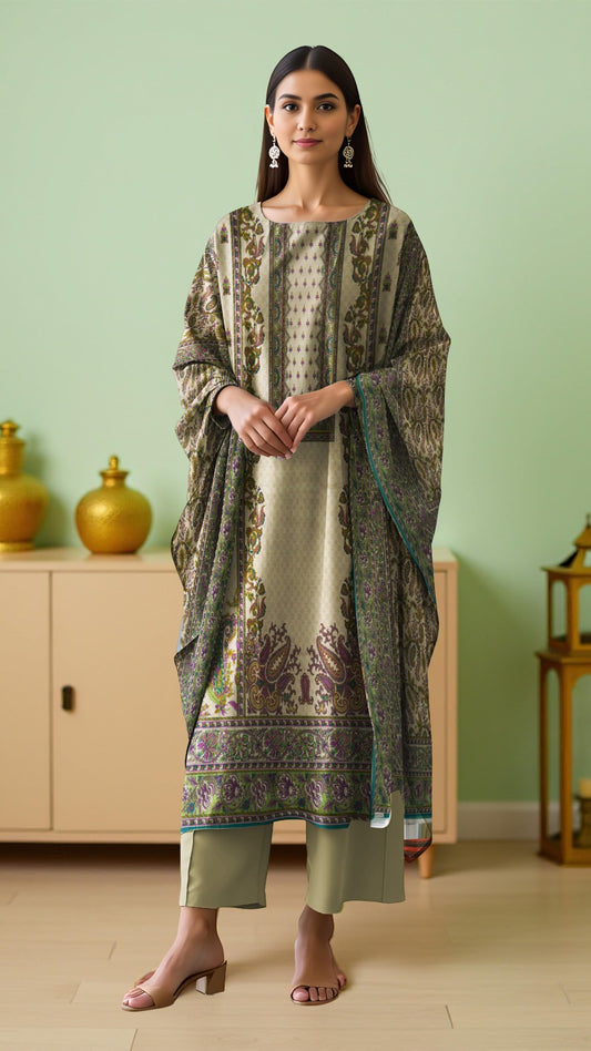 Momina Prints Unstitched 3-Piece Digital Printed Lawn Suit