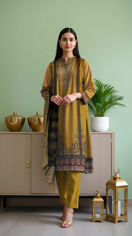 Momina Prints Unstitched 3-Piece Digital Printed Lawn Suit